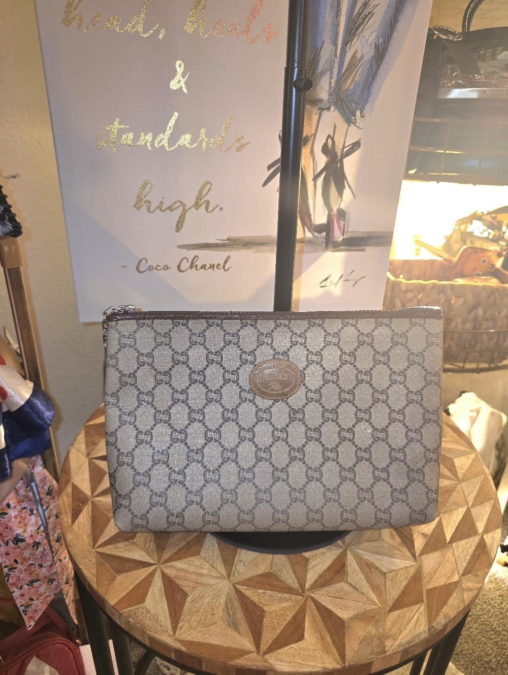Vintage Gucci Plus Clutch Bag In Preloved Condition